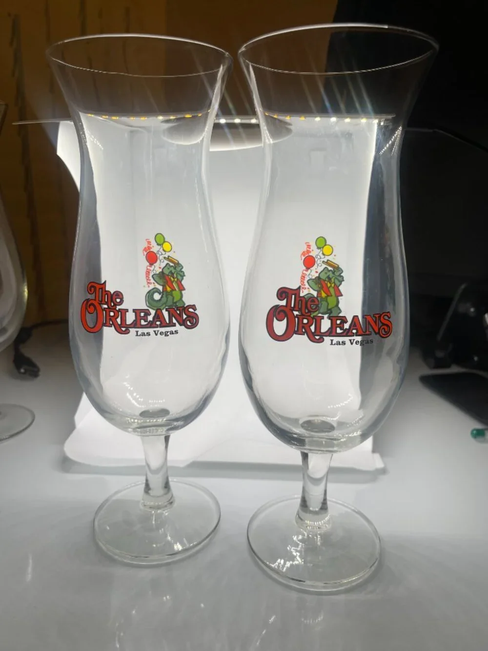 The Orleans Las Vegas Hurricane Glasses Set of 2